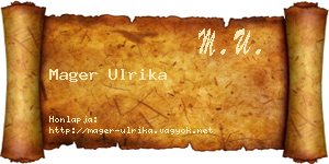 Mager Ulrika névjegykártya